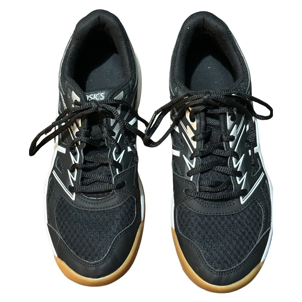 Asics Upcourt 4 Volleyball Shoes Black White Womens Size 9 EUC